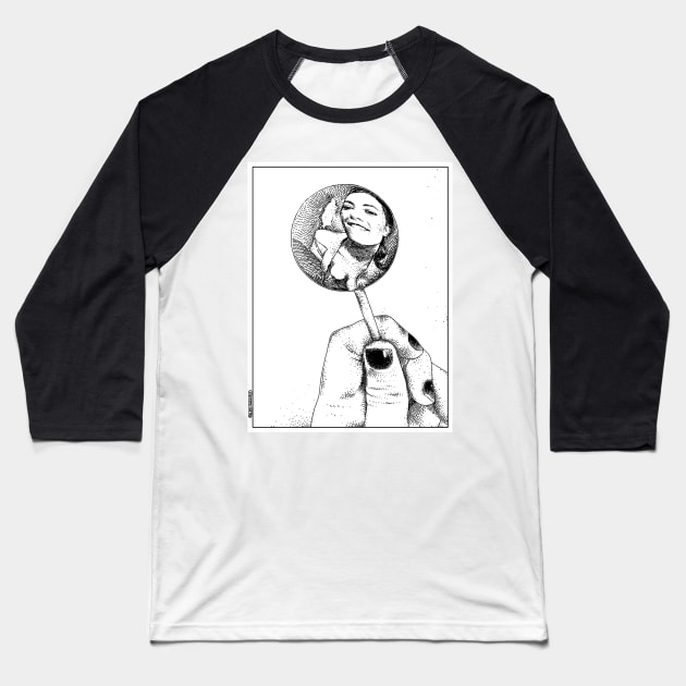 asc 940 - Le sucre rose (Lollipop Lolita) Baseball T-Shirt by apolloniasaintclair